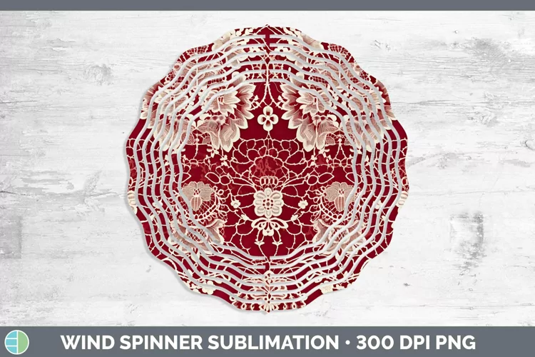 Red 02 Wind Spinner | Sublimation Spinner Designs