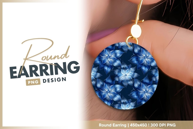 Blue Flowers Clipart Image 3