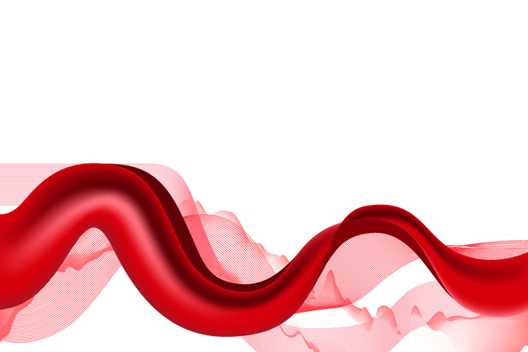 Red abstract dynamic wave business background element