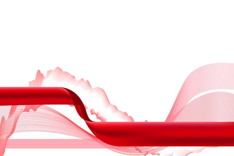 Red abstract dynamic wave business background element vector