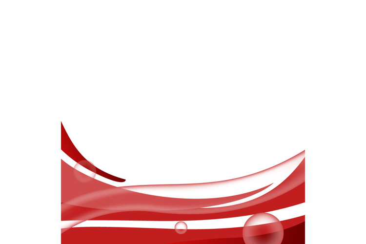 Red abstract dynamic wave decoration element design