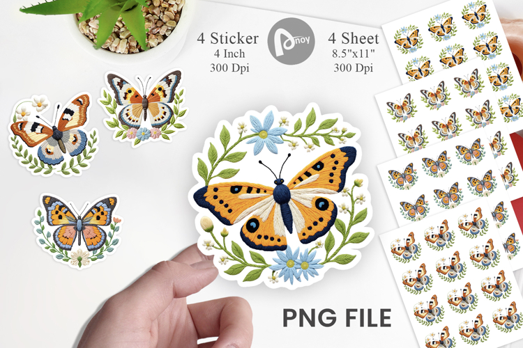 Butterfly Embroidery Image 7