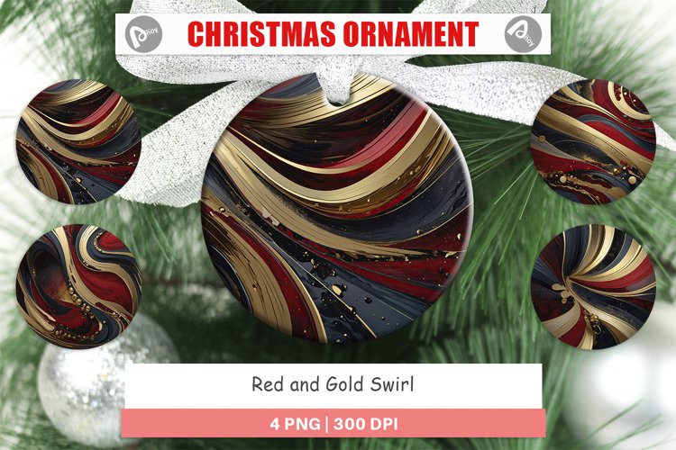 Gold Christmas Ornament Clipart Image 5
