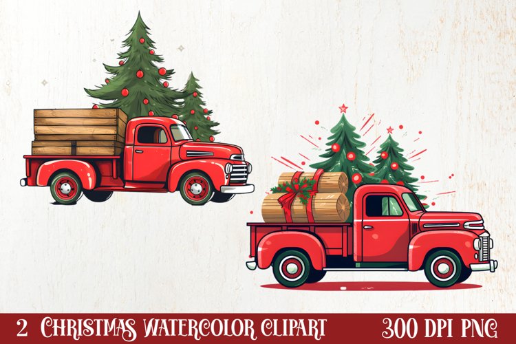 Red Truck Clipart Image 14
