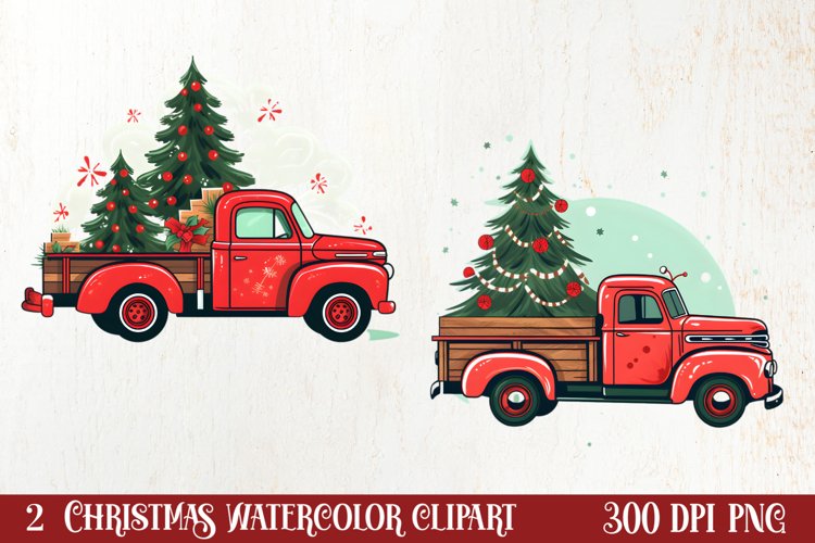 Red Truck Clipart Image 13