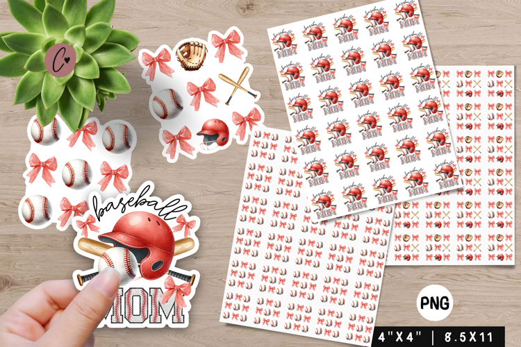 Coquette Baseball Stickers | Baseball PNG