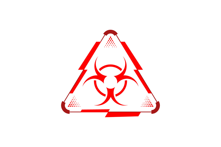 Red danger and warning interface element game icon graphic