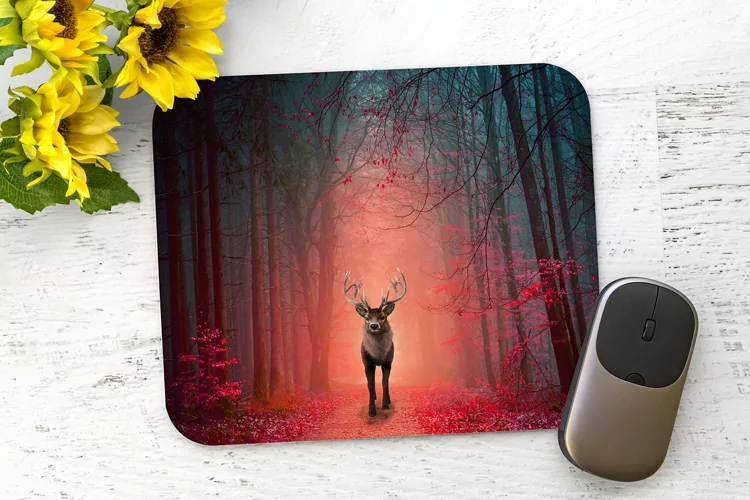Red Deer Stag at Sunset - Mouse Pad Sublimation - PNG Design