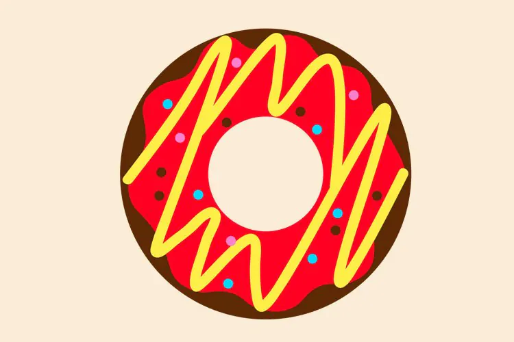 Red Donut SVG | Chocolate Donut with Red Icing Cut File