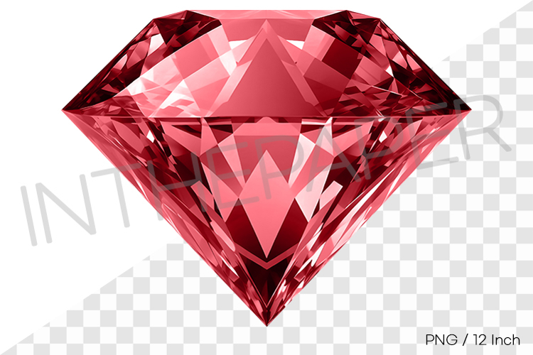 Brilliant red round cut PNG jewelry clipart mineral gemstone