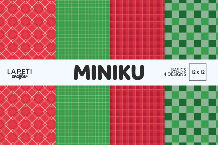 Red Green Christmas Plaid Papers 12x12