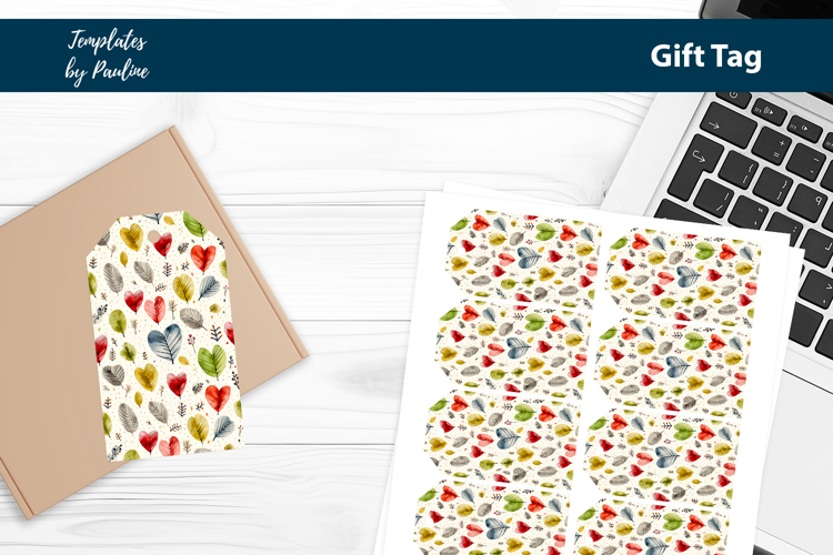 Red Heart Gift Tag Sheet, Printable Heart Product Label