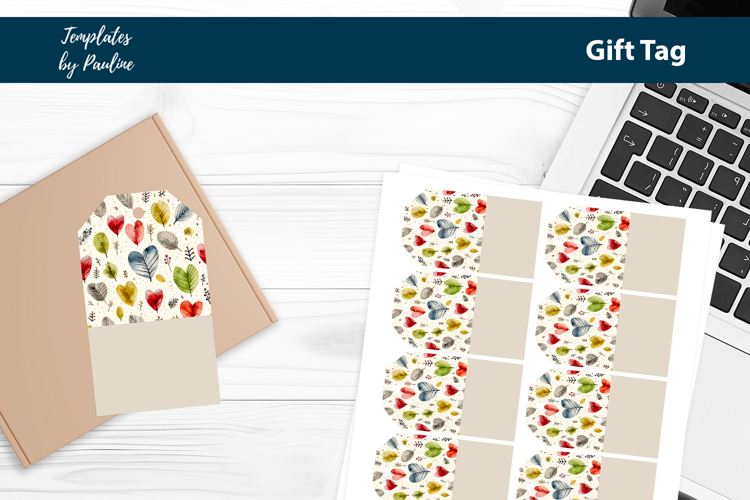 Red Heart Gift Tag Sheet, Printable Heart Product Label