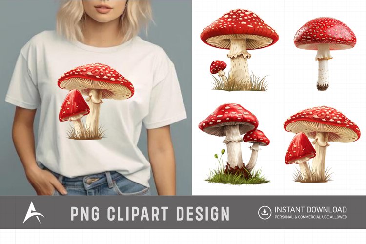 Vintage Mushroom Illustration Image 4