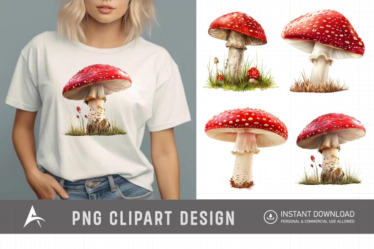 Vintage Mushroom Illustration Image 24