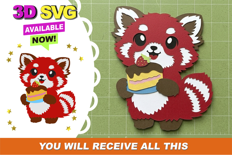 Red Panda 3D SVG