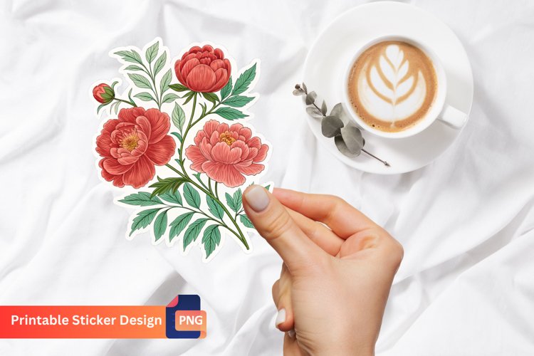Red Flower Clipart Image 18