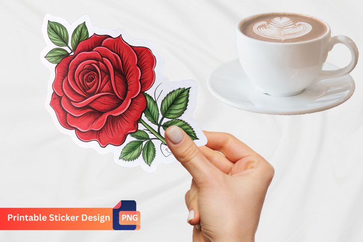 Red Flower Clipart Image 5