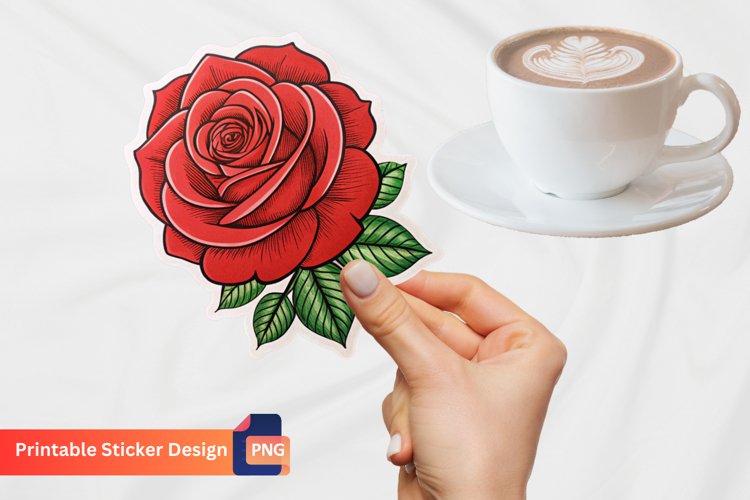 Red Flower Clipart Image 7
