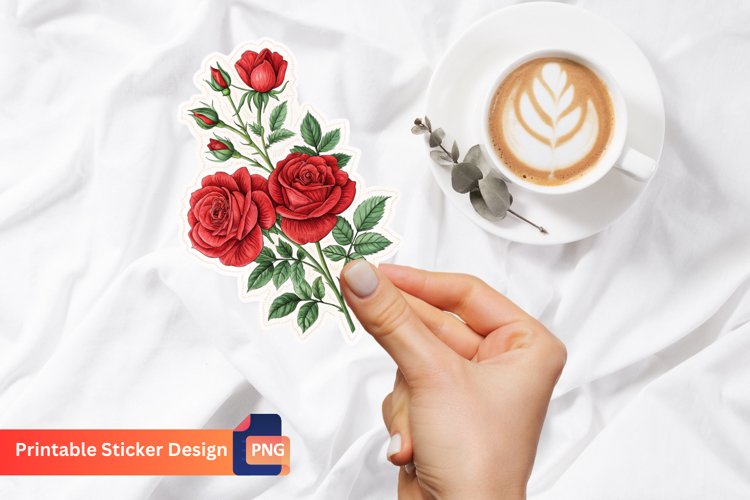 Red Flower Clipart Image 2