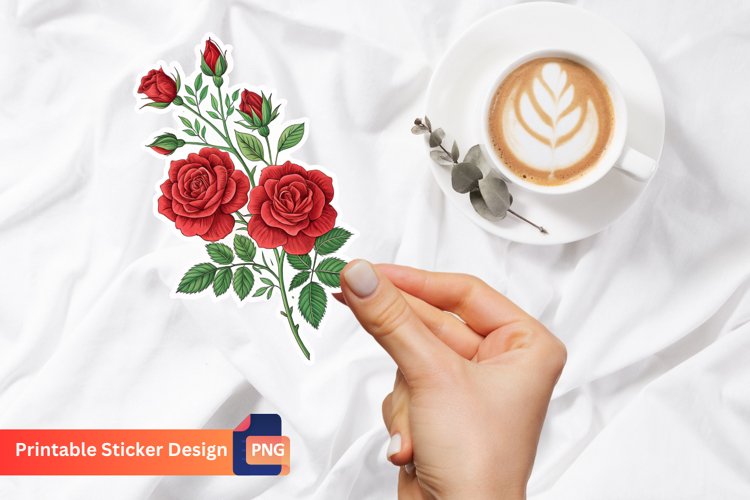 Red Flower Clipart Image 24