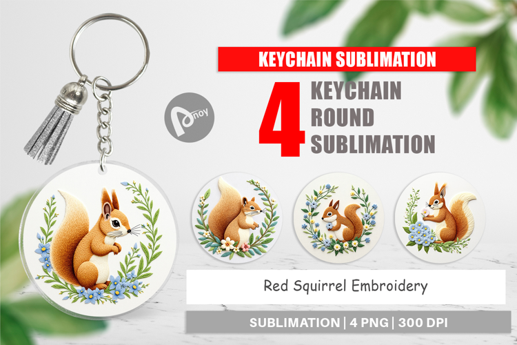 Keychain Red Squirrel