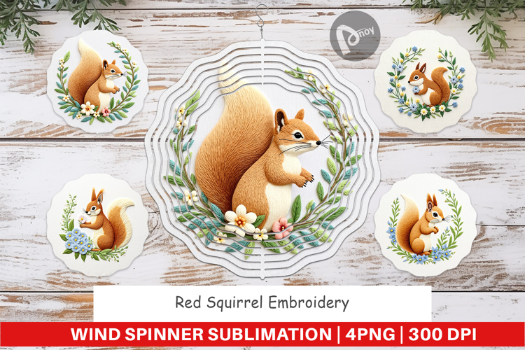 Wind Spinner Red Squirrel