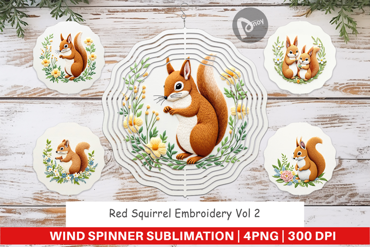 Wind Spinner Red Squirrel