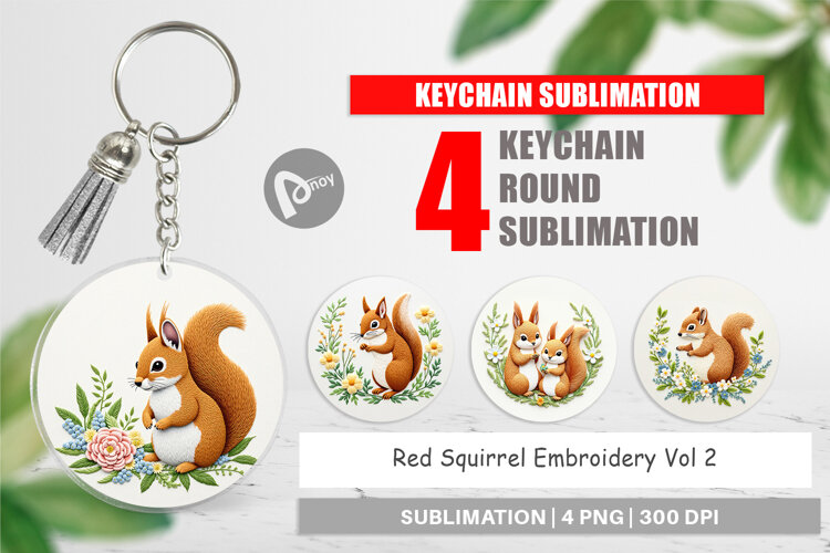 Keychain Red Squirrel example image 1