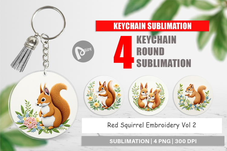 Keychain Red Squirrel