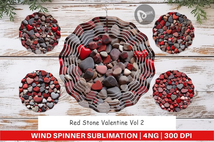 Wind Spinner Red Stone Valentine