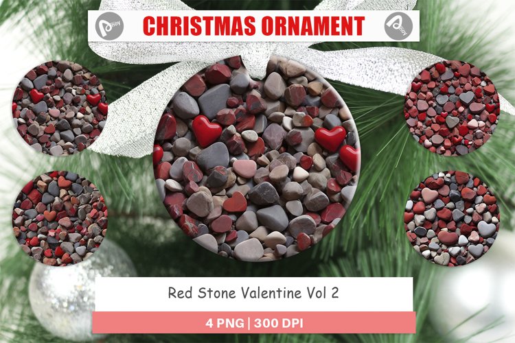 Christmas Ornaments Red Stone Valentine