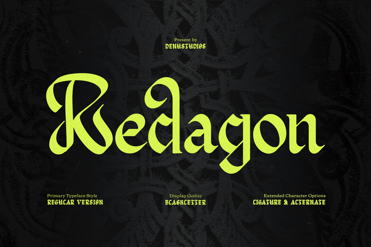 Redagon | Blackletter Typeface