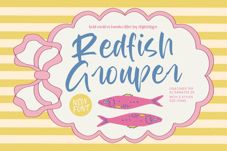 Redfish Grouper - Bold Modern Handwritten
