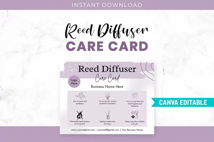 Reed Diffuser Care Card