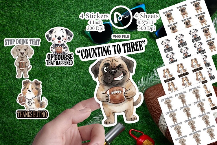 Ref Flags Penalty Shade Dog Squad Sticker example image 1