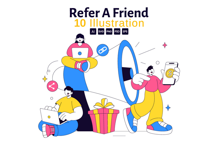 10 Refer a Friend Illustration