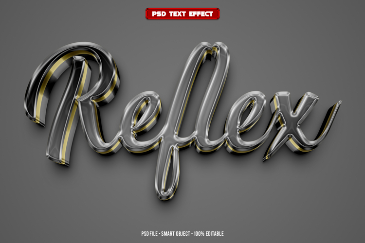 Reflex 3D editable text effect