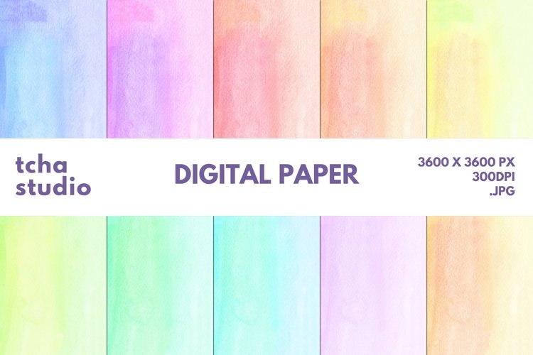 Refresh Tone Watercolor Digital Papers Background