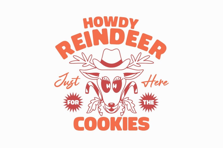 Howdy Reindeer Just Here For Cookies T-shirt Funny