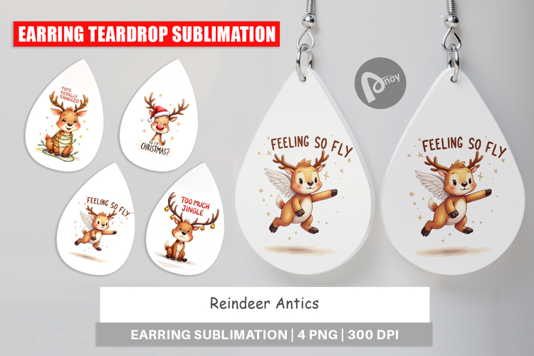 Reindeer Antics Earring