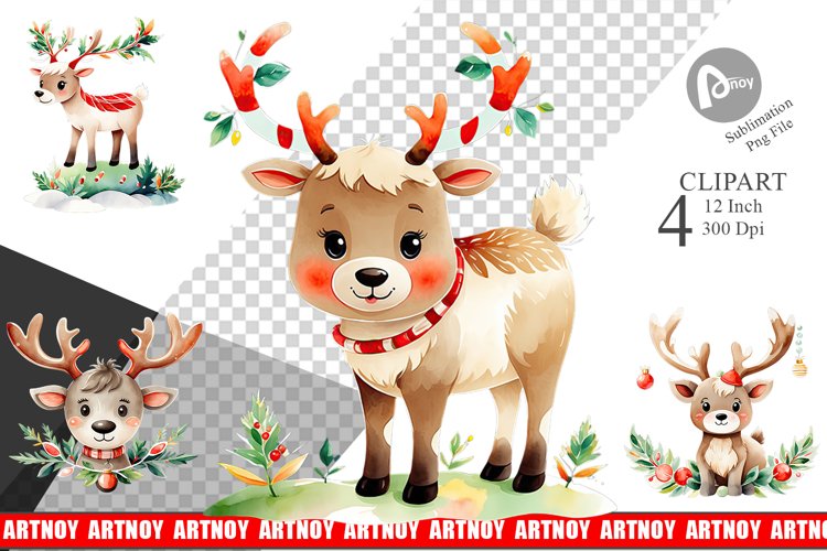 Reindeer Clipart Image 4