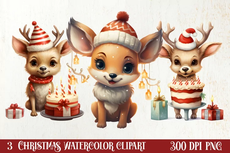 Reindeer First Christmas Clipart Sublimation, Christmas PNG