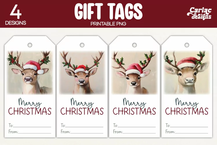 Christmas Gift Tags, Merry Christmas Printable Tags