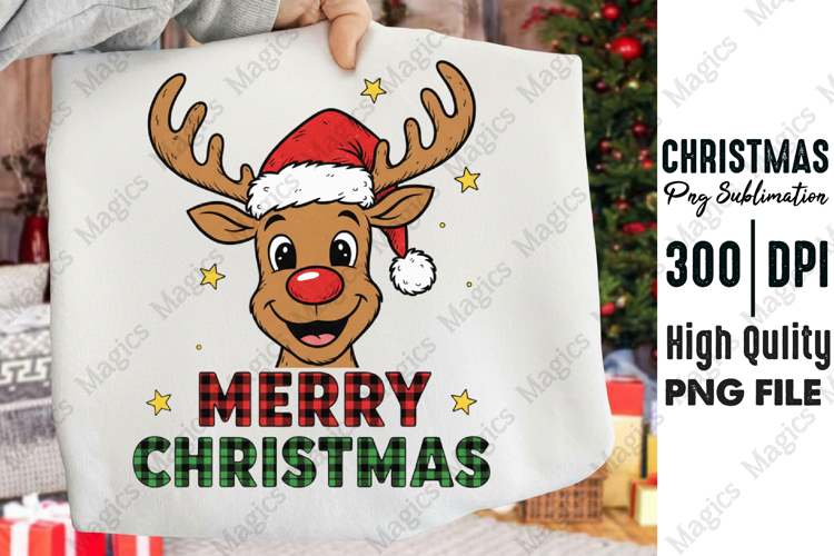 Reindeer Merry Christmas PNG Clipart