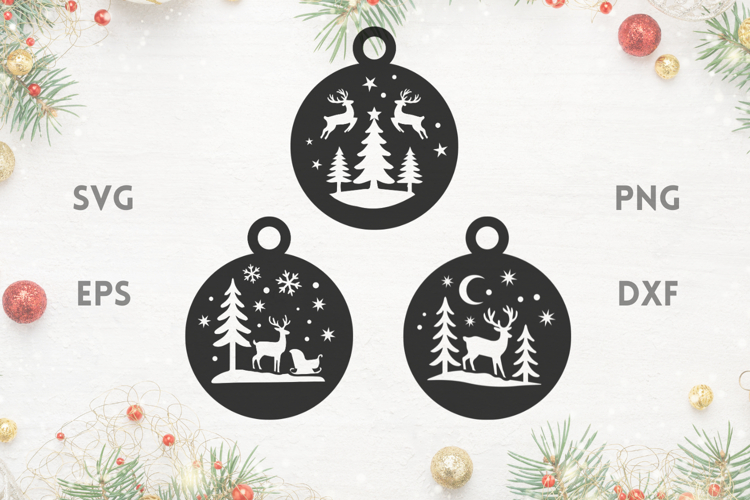 Reindeer laser cut Ornaments