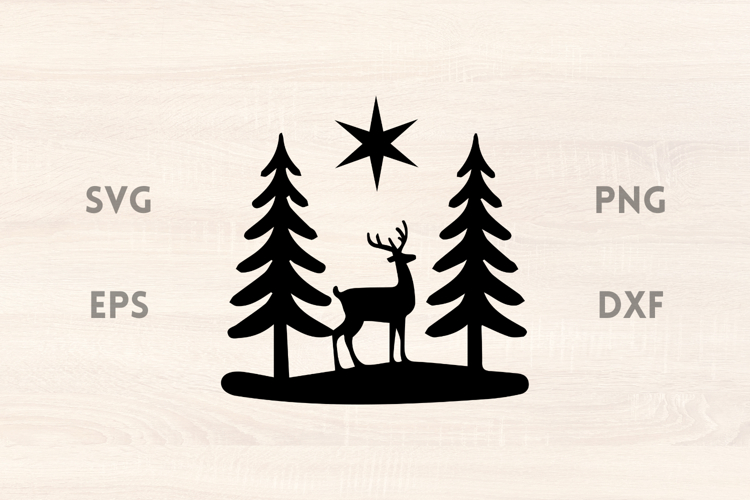 Reindeer Trees and Star SVG