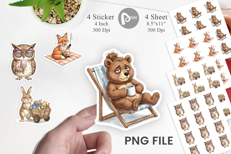 Relatable Summer Mom Burnout Sticker