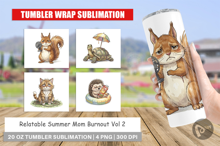 Relatable Summer Mom Burnout Tumbler