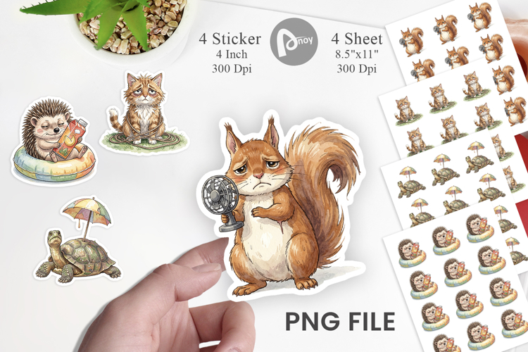 Relatable Summer Mom Burnout Sticker